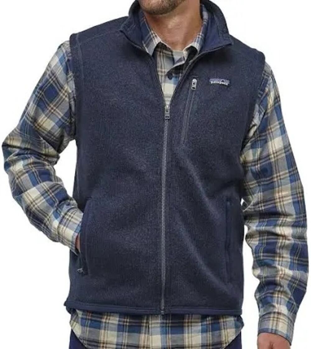 Patagonia Men's Better Sweater Vest Navy Size Large logo embroidered on back
